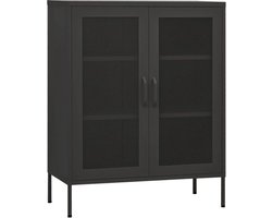 vidaXL - Opbergkast - 80x35x101,5 - cm - staal - antracietkleurig