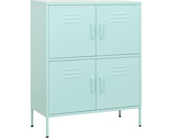 vidaXL - Opbergkast - 80x35x101,5 - cm - staal - mint