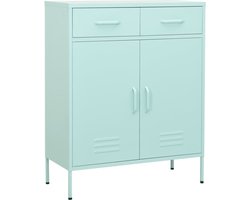 vidaXL - Opbergkast - 80x35x101,5 - cm - staal - mint