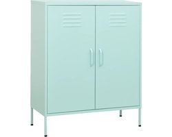 vidaXL - Opbergkast - 80x35x101,5 - cm - staal - mint