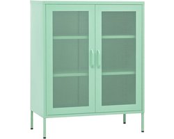 vidaXL - Opbergkast - 80x35x101,5 - cm - staal - mint