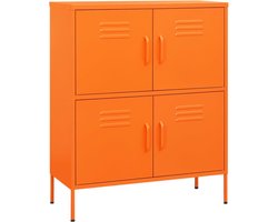 vidaXL - Opbergkast - 80x35x101,5 - cm - staal - oranje