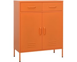 vidaXL - Opbergkast - 80x35x101,5 - cm - staal - oranje