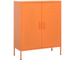 vidaXL - Opbergkast - 80x35x101,5 - cm - staal - oranje