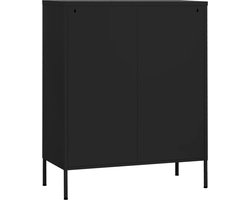 vidaXL - Opbergkast - 80x35x101,5 - cm - staal - zwart