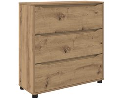 vidaXL - Opbergkast - Artisan - Eiken - 80 - x - 31 - x - 81 - cm - Bewerkt - hout