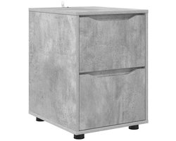 vidaXL - Opbergkast - Beton - Grijs - 40 - x - 48 - x - 57 - cm - Bewerkt - hout
