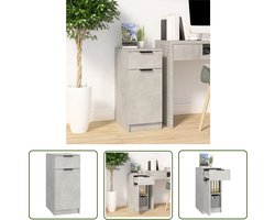 vidaXL Opbergkast - Bureaukast - Bureaukast 33,5x50x75 cm bewerkt hout betongrijs - Kantooraccessoires - Boekenplank - Laptopstandaard