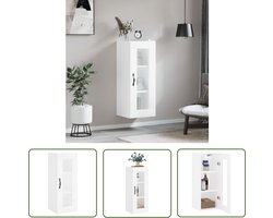 vidaXL Opbergkast - Hangkast - Hangkast 34,5x34x90 cm wit - Houten Kast - Witte Kast - Kleine Kast