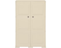 vidaXL Opbergkast hout-look angorawit kunststof Opslagkast - Kast - Opberger - Woonaccessoires - Keuken Accessoires