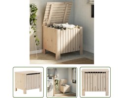 vidaXL Opbergkast - Houten Opbergbox - Opbergbox met deksel RANA 60x49x54 cm massief grenenhout - Opbergtas - Grenenhout Kast - Vintage Meubels