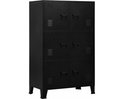 vidaXL - Opbergkast - industrieel - 75x40x120 - cm - staal - zwart
