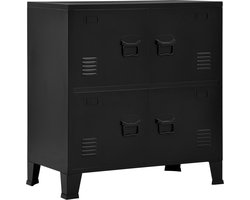 vidaXL - Opbergkast - industrieel - 75x40x80 - cm - staal - zwart