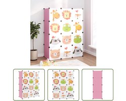 vidaXL Opbergkast Kinderen - Kinderopbergkast - Kinderopbergmeubel met 12 vakken polypropeen roze - Plastic Opbergkast - Rozer Gekleurde Opbergkast - Kids Storage