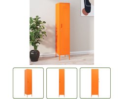 vidaXL Opbergkast - Lockerkast - Lockerkast 35x46x180 cm staal oranje - Metalen Kast - Oranjekleur - Staalkast