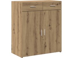 vidaXL - Opbergkast - met - lade - artisanaal - eikenkleurig - 80 - x - 42,5 - x - 93,5 - cm