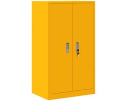 vidaXL - Opbergkast - Mosterdgeel - 60 - x - 40 - x - 105 - cm - Staal