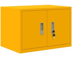 vidaXL - Opbergkast - Mosterdgeel - 60 - x - 40 - x - 40 - cm - Staal