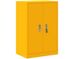 vidaXL - Opbergkast - Mosterdgeel - 60 - x - 40 - x - 90 - cm - Staal