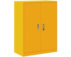 vidaXL - Opbergkast - Mosterdgeel - 80 - x - 40 - x - 105 - cm - Staal
