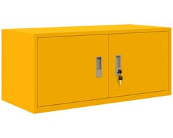 vidaXL - Opbergkast - Mosterdgeel - 90 - x - 40 - x - 40 - cm - Staal