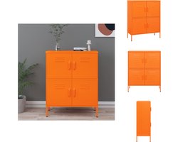 vidaXL Opbergkast - Opbergkasten - Opslagkast - Opslagkasten - Opbergkast 80x35x101,5 cm staal oranje