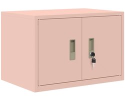 vidaXL - Opbergkast - Roze - 60 - x - 40 - x - 40 - cm - Staal