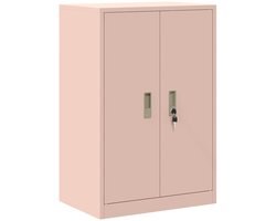 vidaXL - Opbergkast - Roze - 60 - x - 40 - x - 90 - cm - Staal