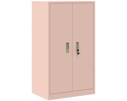 vidaXL - Opbergkast - Roze - 60 - x - 40 - x - 90 - cm - Staal