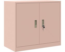 vidaXL - Opbergkast - Roze - 80 - x - 40 - x - 70 - cm - Staal