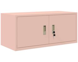 vidaXL - Opbergkast - Roze - 90 - x - 40 - x - 40 - cm - Staal