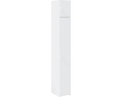 vidaXL - Opbergkast - smal - 30x42,5x225 - cm - bewerkt - hout - wit