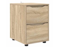 vidaXL - Opbergkast - Sonoma - Eik - 40 - x - 48 - x - 57 - cm - Bewerkt - hout