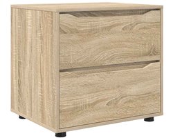 vidaXL - Opbergkast - Sonoma - Eik - 60 - x - 48 - x - 57 - cm - Bewerkt - hout