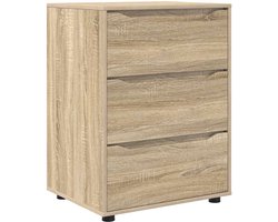 vidaXL - Opbergkast - Sonoma - Eik - 60 - x - 48 - x - 81 - cm - Bewerkt - hout