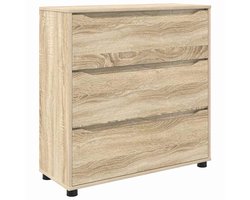vidaXL - Opbergkast - Sonoma - Eik - 80 - x - 31 - x - 81 - cm - Bewerkt - hout