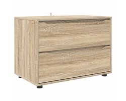 vidaXL - Opbergkast - Sonoma - Eik - 80 - x - 48 - x - 57 - cm - Bewerkt - hout
