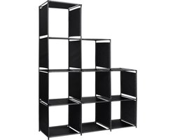 vidaXL - Opbergkast - trapvormig - 130x45x170 - cm - stof