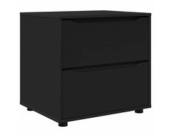 vidaXL - Opbergkast - Zwart - 60 - x - 48 - x - 57 - cm - Bewerkt - hout