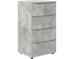 vidaXL - Opbergkasten - 60 - x - 48 - x - 105 - cm - Bewerkt - hout - Beton - Grijs