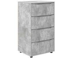 vidaXL - Opbergkasten - Beton - Grijs - 60 - x - 48 - x - 105 - cm - Bewerkt - hout
