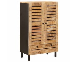 vidaXL - Opbergkasten - Naturel - 60 - x - 33 - x - 100 - cm - Massief - Mango - Hout