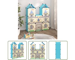 vidaXL Opbergkasten Voor Kinderen - Kubus Opbergkast - Kinderopbergmeubel met 8 vakken polypropeen blauw - Kinderopbergkast - Kids Storage - Speelgoed Opbergen
