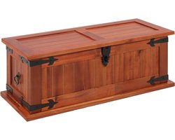 vidaXL - Opbergkist - 60x25x22 - cm - massief - acaciahout
