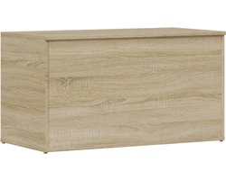 vidaXL - Opbergkist - 84x42x46 - cm - bewerkt - hout - sonoma - eikenkleurig