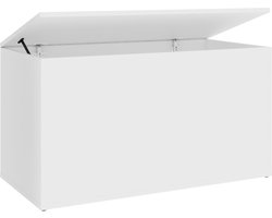 vidaXL - Opbergkist - 84x42x46 - cm - bewerkt - hout - wit