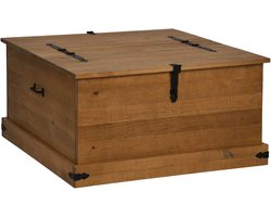 vidaXL - Opbergkist - HALDEN - 91x91x47 - cm - massief - grenenhout