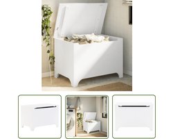 vidaXL Opbergkist - Opbergbox - Opbergbox met deksel RANA 80x49x54 cm massief grenenhout wit - Grenenhouten Kast - Opbergruimte - Meubilair