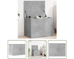 vidaXL Opbergkist - Opbergkast - Opbergbox 60x42x46 cm bewerkt hout betongrijs - Houten Kast - Betonnen Kast - Decoratief Meubel