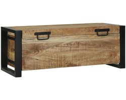 vidaXL - opbergkisten - 80x30x30cm - Massief - mangohout - en - metaal